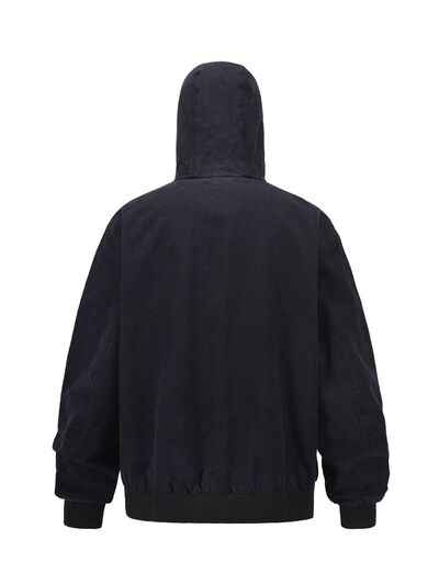 Men's Zip Up Washed Hooded Jacket - Damned Threads